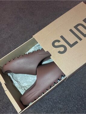 Brown Yeezy Slides